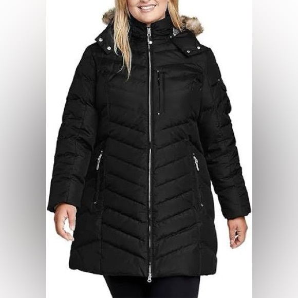 Eddie Bauer Sun Valley Down Parka – Black – Women’s XL - Picture 5 of 16